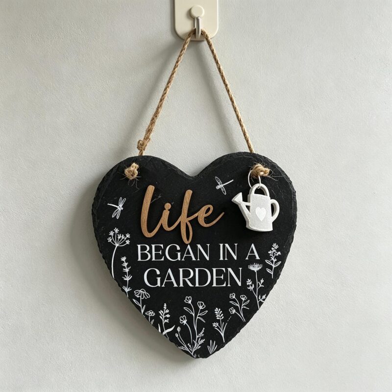 Tabliczka ścienna z łupka – Dekoracje ogrodowe – life-deco.com
