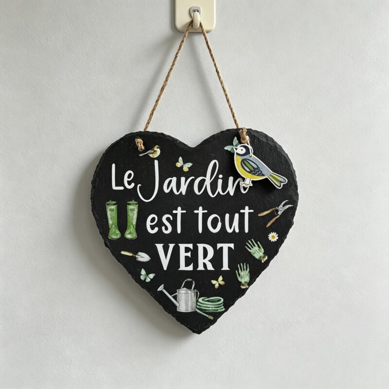 Wandplakette aus Schiefer – Gartendekoration – life-deco.com