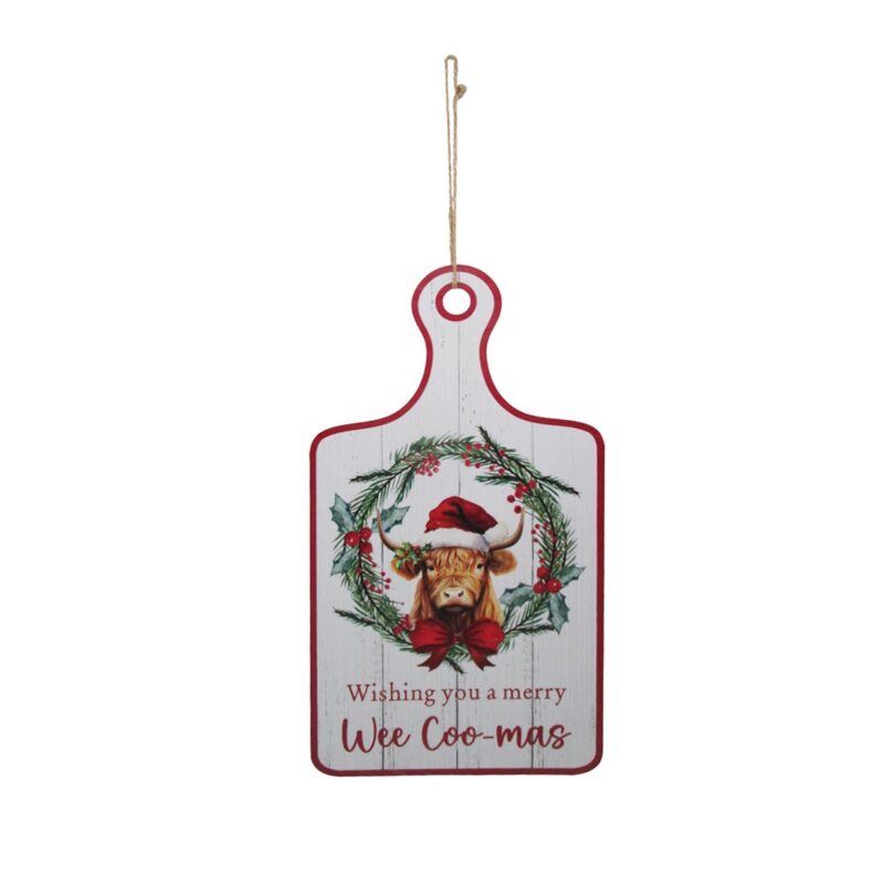 Placa suspensa em madeira - Natal - life-deco.com