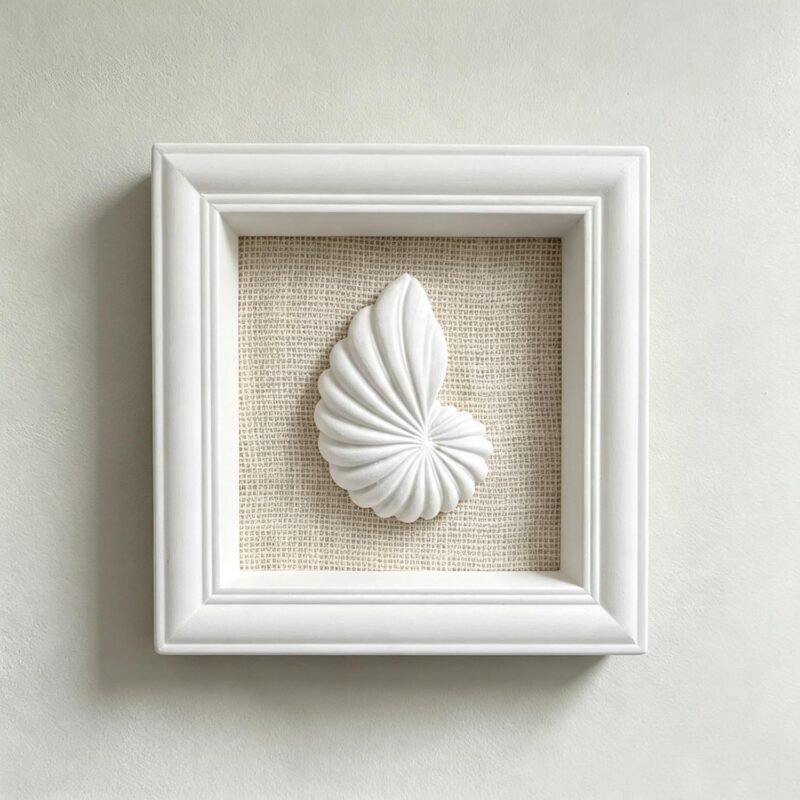 3D Nautilus Shell Shadow‑Box Wall Art - Coastal (Summer...