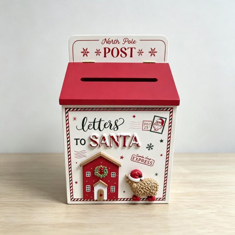 wooden North Pole Post mailbox - Christmas - life-deco.com