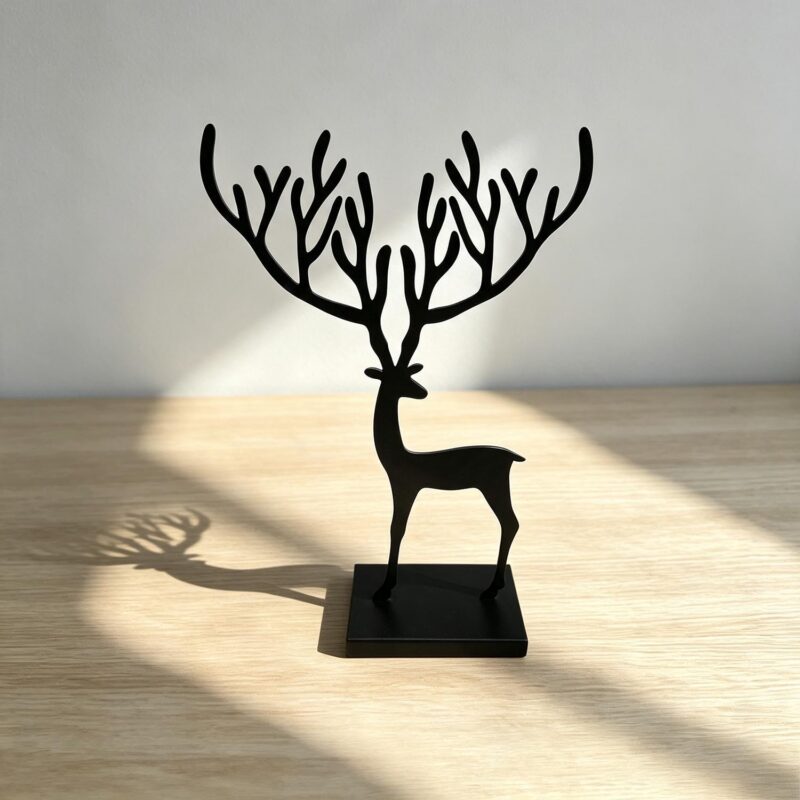Black Metal Reindeer Tabletop Ornament - Christmas - life-deco.com