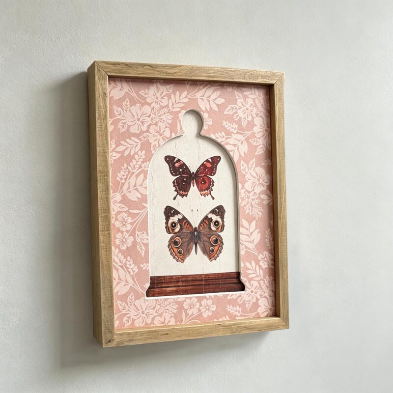 Wooden Framed Butterfly Wall Art - Garden Décor - life-d...