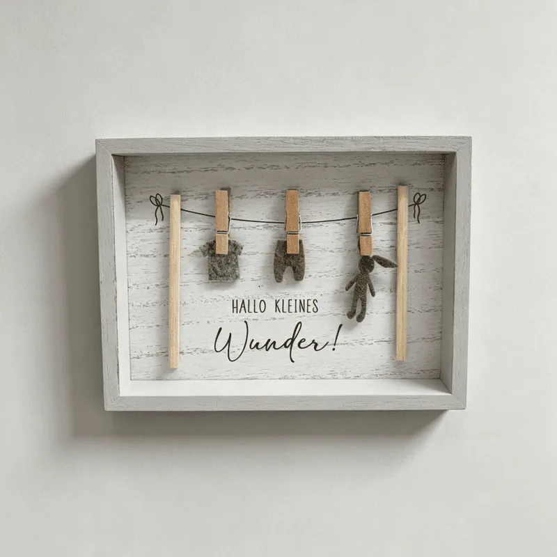 Baby‑Themed Felt Decor Shadow Box - Wall Signs - life-deco.com