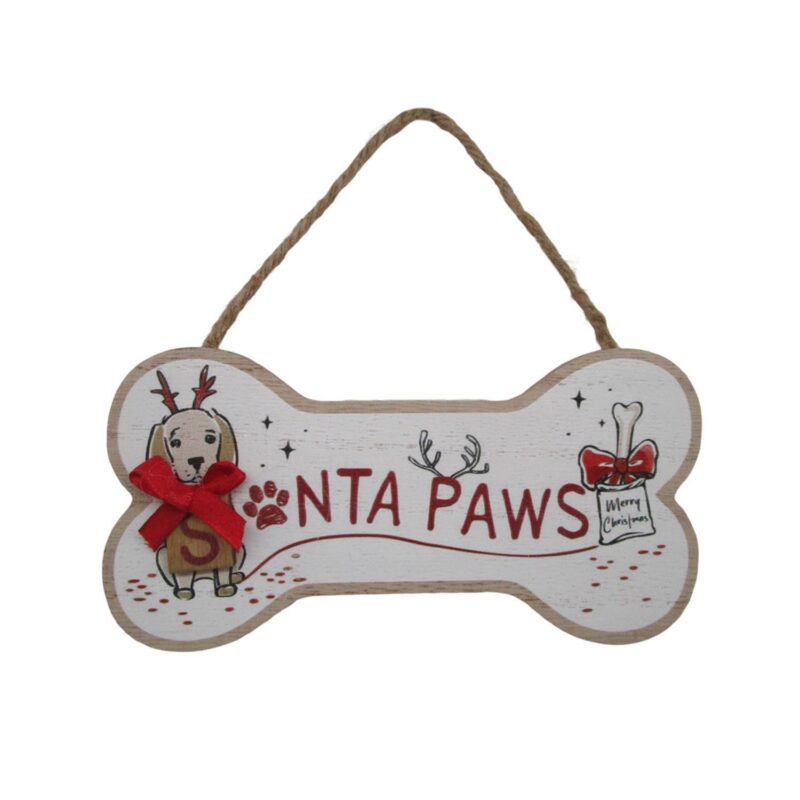 Bone‑Shaped Wooden Hanging Plaque - Christmas - life-de...