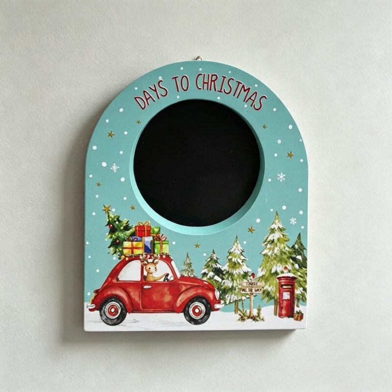 Arch‑Shaped Days to Christmas Chalkboard Wooden Plaque ...