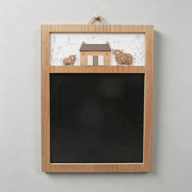 Wooden Wall Chalkboard with Resin Highland Cows - Farmhouse & Country - life-deco.com