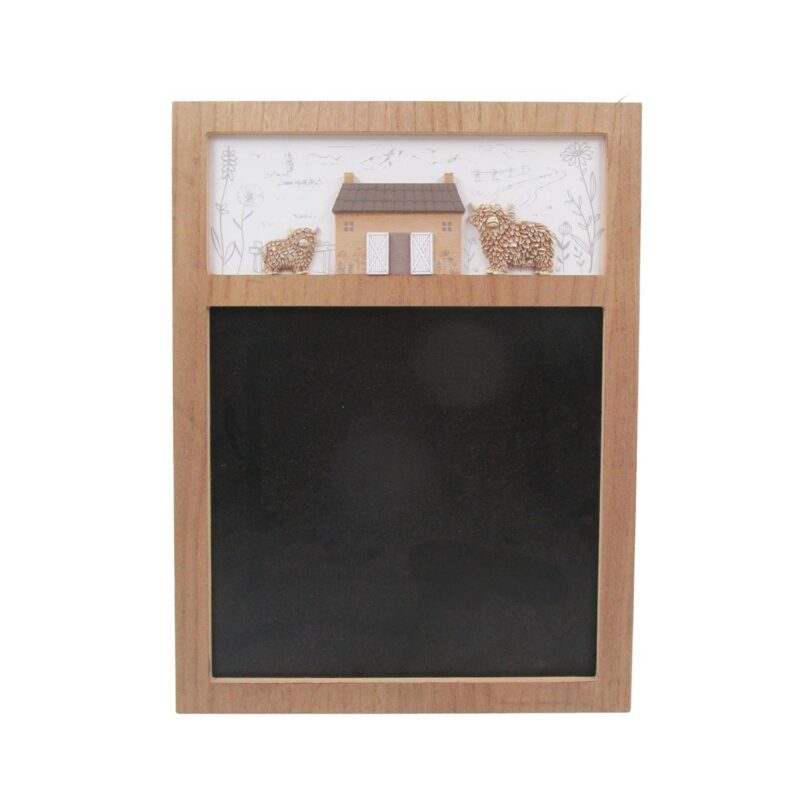 Wooden Wall Chalkboard with Resin Highland Cows - Farmhouse & Country - life-deco.com