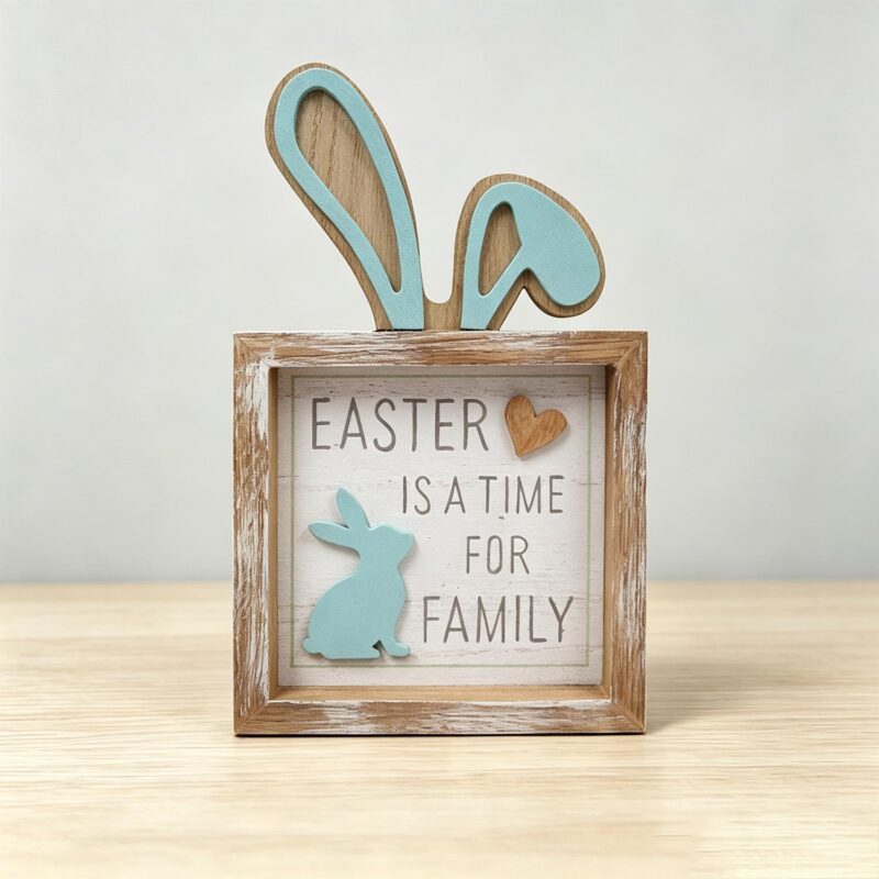 Wooden Shadow‑Box Sign - Easter - life-deco.com