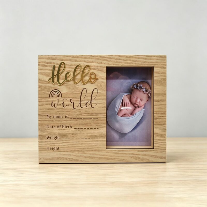 Marco de madera para el certificado de nacimiento - Bebés y niños - life-deco.com
