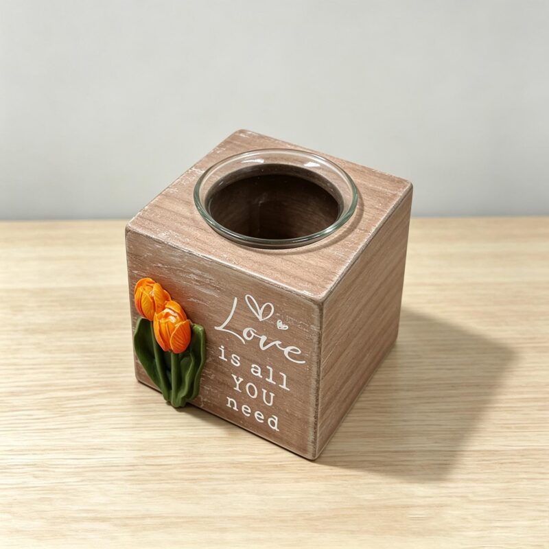 Wooden Tealight Holder - Spring - life-deco.com