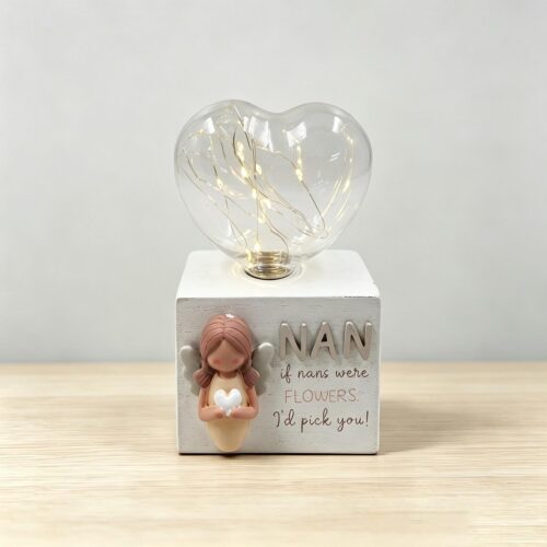 Wooden Cube LED Lamp - Love & Friendship - life-deco.com