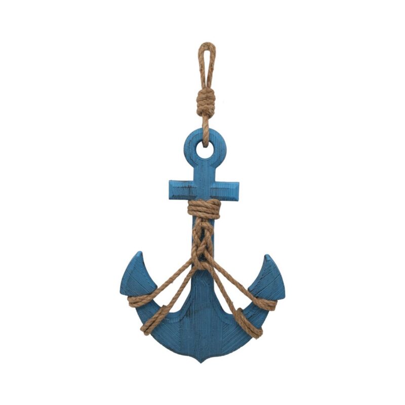 Blue Distressed Anchor Hanging - Coastal (Summer) - life-deco.com