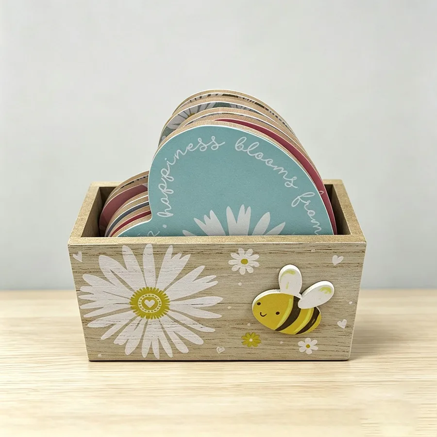 Wooden Coaster Set - Garden Décor - life-deco.com