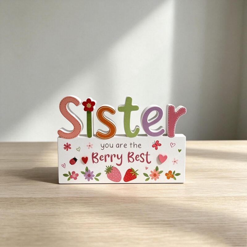 Wooden Table Ornament - Love & Friendship - life-deco.com